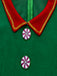 Grün 1960er Weihnachten Elf Cosplay Kostüm Kleid Set