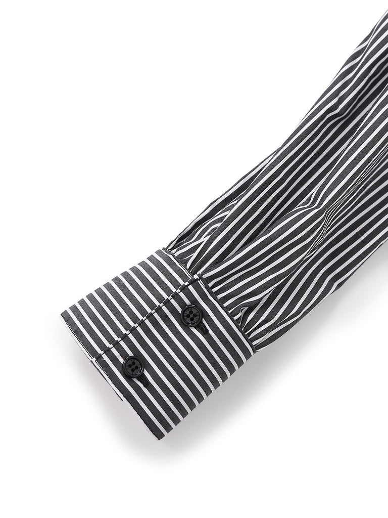 [Vorverkauf] 2PCS 1940er Rüschen Streifen Bluse & Schnürung Hose