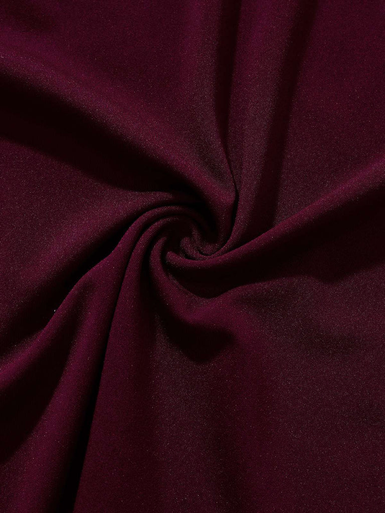 Schwarz 1960er Solide Glitzer V-Ausschnitt Netz Körperbetont Kleid