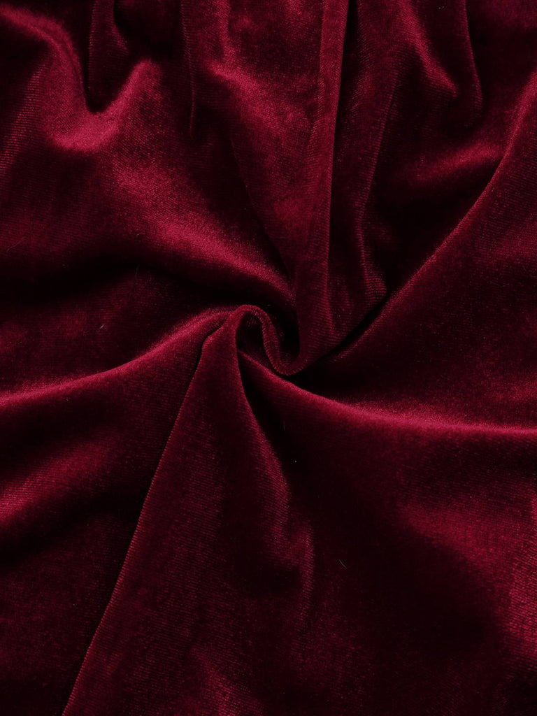 1970er Solide Quadratischer Hals Samt Mini Kleid