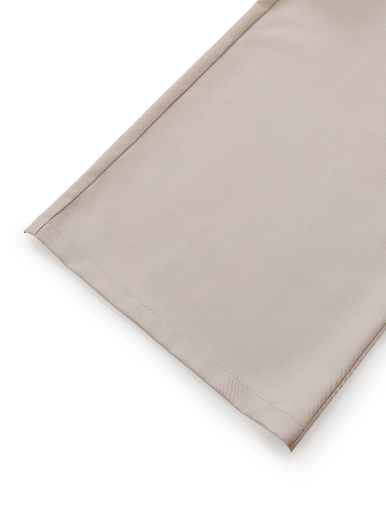 [Vorverkauf] Khaki 1960er Bogen Kragen Patchwork Jumpsuit