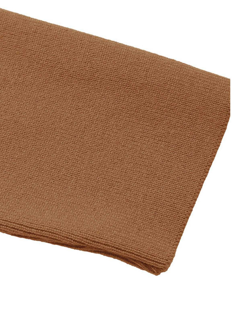 Braun 1970er Unregelmäßig Taste Patchwork Stricken Top