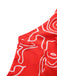 Rot 1960er Abstraktes Muster Cutout Twist Halter Kleid