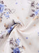[Größentabelle] Beige 1950er Blumen Schnürung Seitenschlitz Kleid