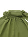 Grün 1930er Halter Netz Rückenfrei Chiffon Midi Kleid
