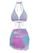 3PCS Y2K Halter Ombre Bikini Set & Cover-Up