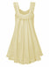 Blau 1960er Solide Bogen Rückenfrei Spitze Babydoll Kleid