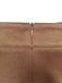 Braun 1960er Kunst-Wildleder Fransen Asymmetrisch Saum Rock