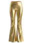 Gold 1970er Karneval Disco Ausgestellt Bein Hose