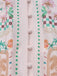 Orangefarbenes 1970er Boho-Pastelldruck-Knopf-Kleid mit Taillenbund