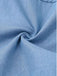 Blau 1960er Spaghetti Träger Denim High-Low-Saum Kleid