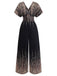 Schwarzer 50er Jumpsuit mit V-Ausschnitt und Hohe Taille