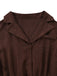 Dark Coffee 1950s V Neck Belted Jumpsuit 4