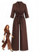 50er Jumpsuit mit Reverskragen und Gürtel
