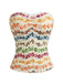 Farbverlauf 00er Bandeau-Top mit Blumen und Schleife