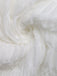 White 1950er Plunging Gesmokt Waist Textured Abwesenheits Kleid
