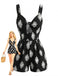 Schwarzer Strampler im Stil der 1950er Jahre mit Cut-outs und Twist-Front