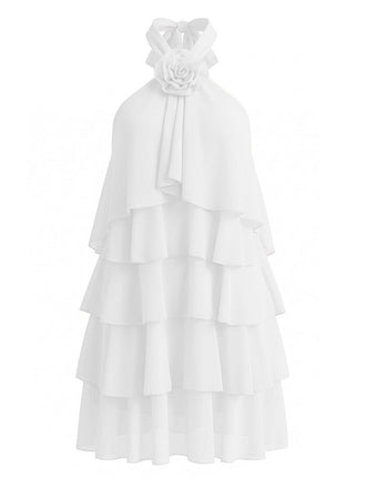 60er Swingkleid mit Neckholder und Rüschen