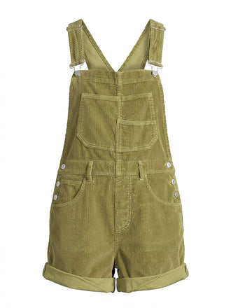 Mehrfarbiger & Grüner 60er Romper mit Tasche und Cord