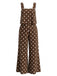 Brauner 30er Jumpsuit mit Polka-Dots und Riemen