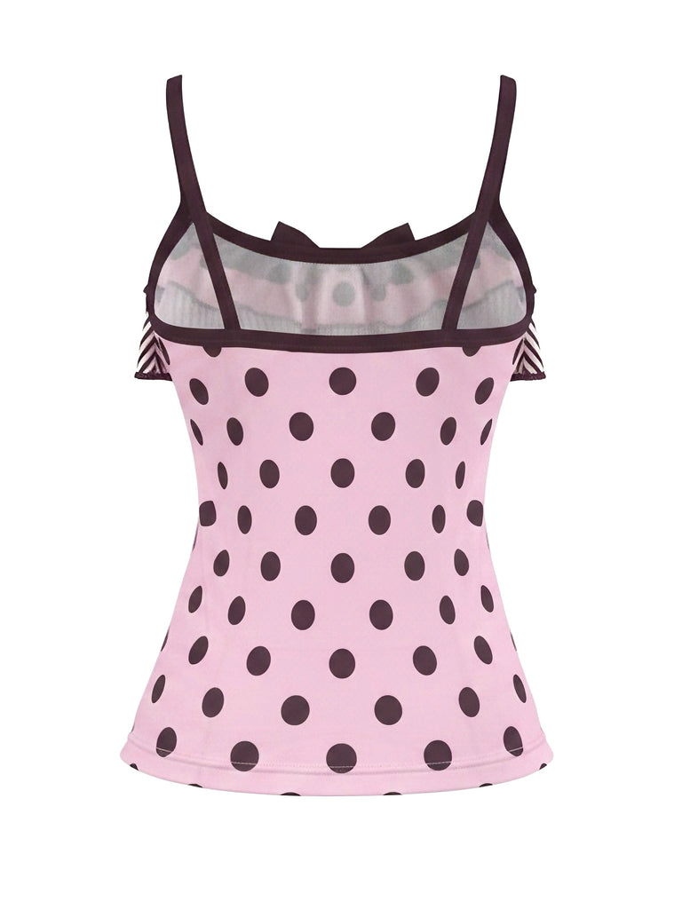 80er Ärmelloses mit Polka-Dots und Tank-Top