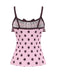 80er Ärmelloses mit Polka-Dots und Tank-Top