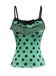 80er Ärmelloses Tanktop & Minirock-Set mit Polka-Dots
