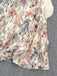 [Übergröße] 30er Slip-Kleid mit Blumen und V-Ausschnitt in Multicolor