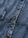 Blauer 30er Jeans-Jumpsuit mit Gürtel und Knopf