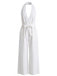 30er Jumpsuit mit V-Ausschnitt und Neckholder