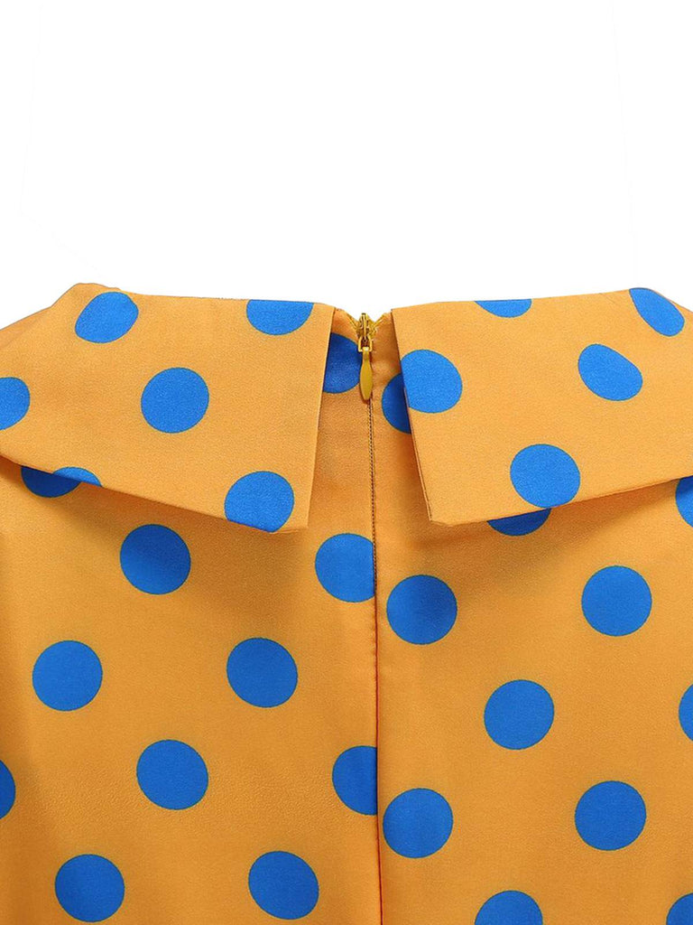 50er Swingkleid mit Kappärmel und Polka-Dots