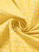 Gelbes 50er Baumwollkleid mit Polka-Dots