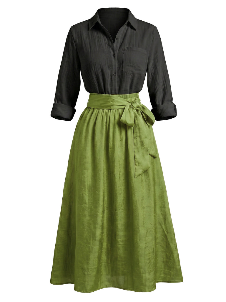 50er Bluse mit Langarm