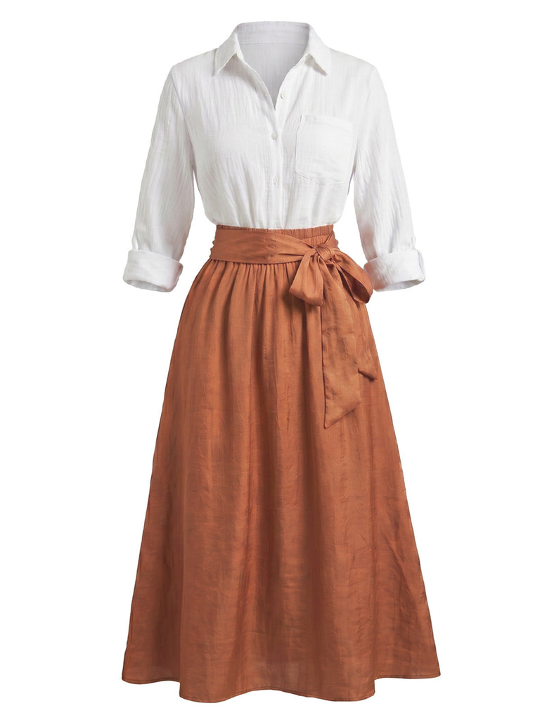 50er Bluse mit Langarm
