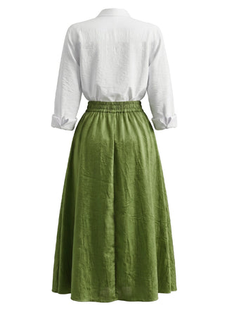 50er Bluse mit Langarm