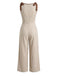 Beige 50er Jumpsuit mit Bindeband und Kontrast