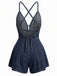50er Baumwoll-Romper mit Bindeband und Riemen