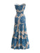 30er Plisséekleid mit Blumen und Neckholder