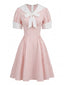 50er Kleid mit Matrosenkragen und Streifen