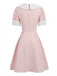 50er Sailor Kleid mit Puffärmel und Bindeband