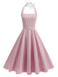 50er Kleid mit Neckholder und Streifen