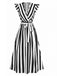 50er Swingkleid mit V-Ausschnitt und Rüschen