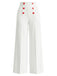 Weiße 50er Hose mit roter Doppelknopfleiste