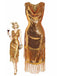 Goldenes 20er Kleid mit Pailletten und Fransen