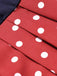 Marineblaues 50er Kleid mit Polka-Dots