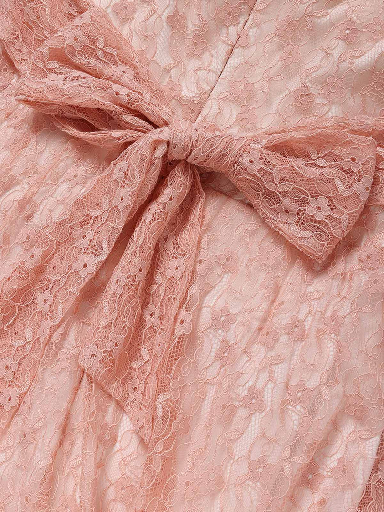 [Vorverkauf] Rosa 40er Korsett-Kleid mit Spaghettiträger und Herzausschnitt