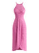 60er Kleid mit Neckholder und Häkelarbeit