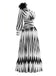 70er Maxikleid mit One-Shoulder und Blumen