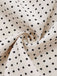 Beige 70er Kleid mit Spaghettiträger und Polka-Dots