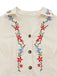 Beige 40er Kleid mit Kappärmel und Blumen